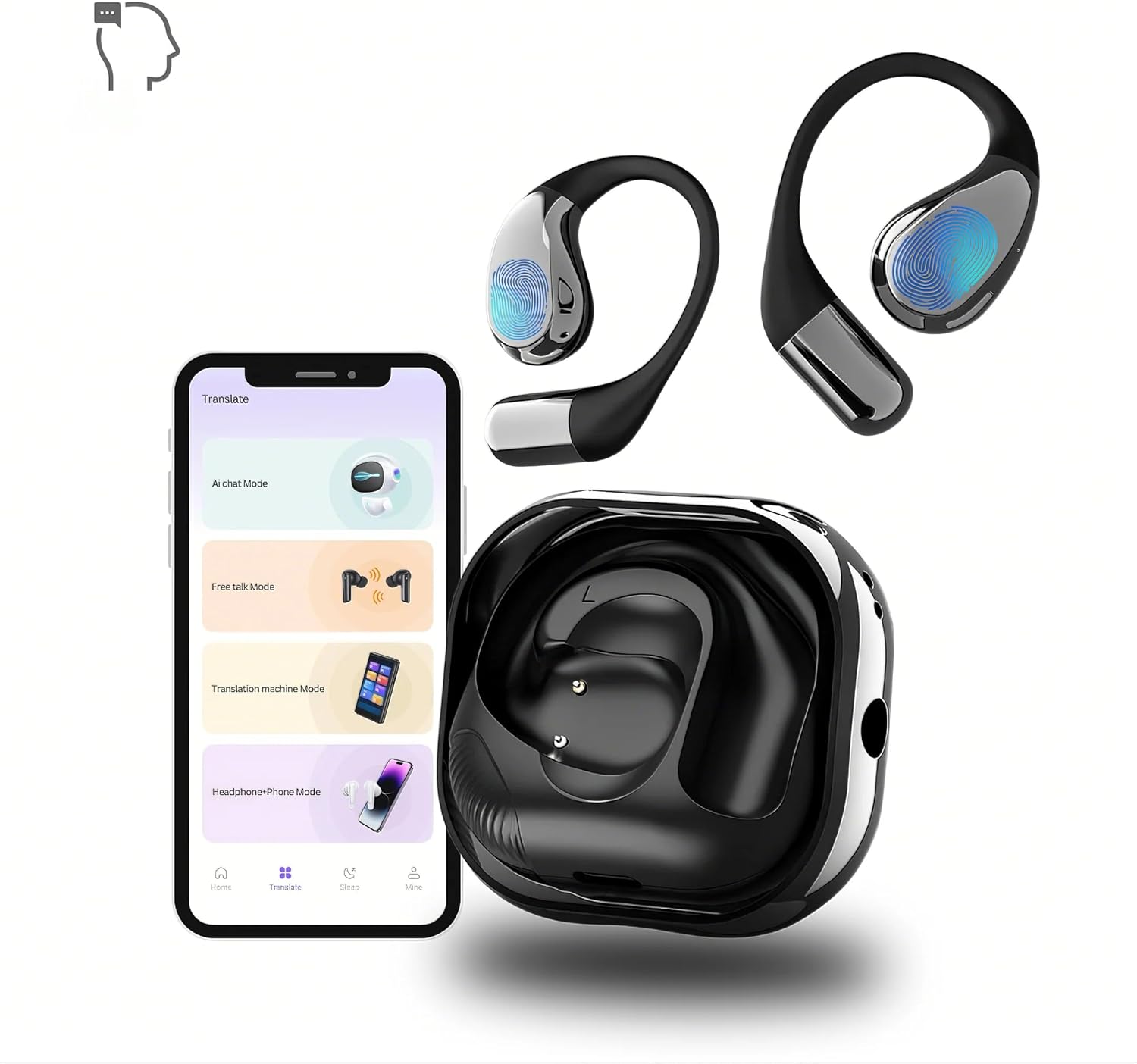 Real Time AI Translation Earbuds - 144 Languages, ANC, Smart App - Ai Talk