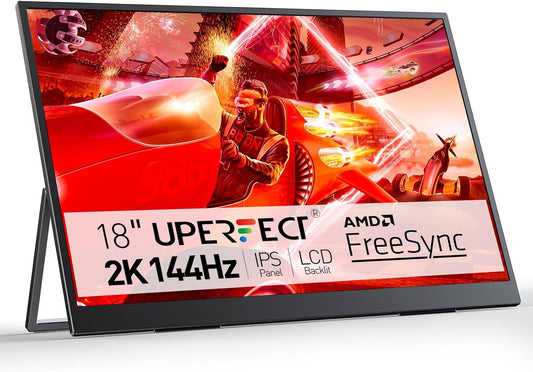 UPERFECT 18 2K 144Hz Gaming Monitor - Ultra-Slim & Portable