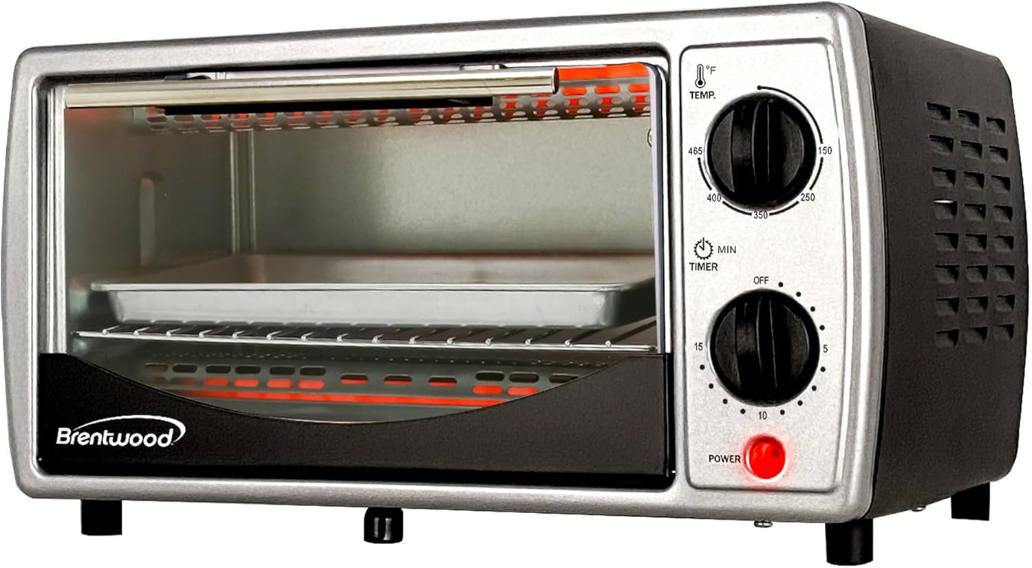 Black Stainless Steel Toaster Oven: Versatile Cooking Power!