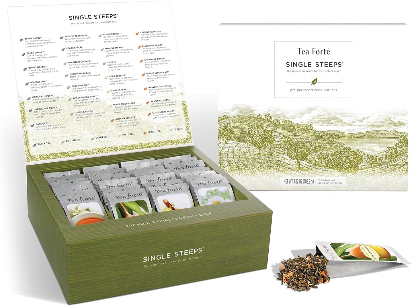 Tea Forte Classic Assortment Single Steeps Premium Tea Gift Set