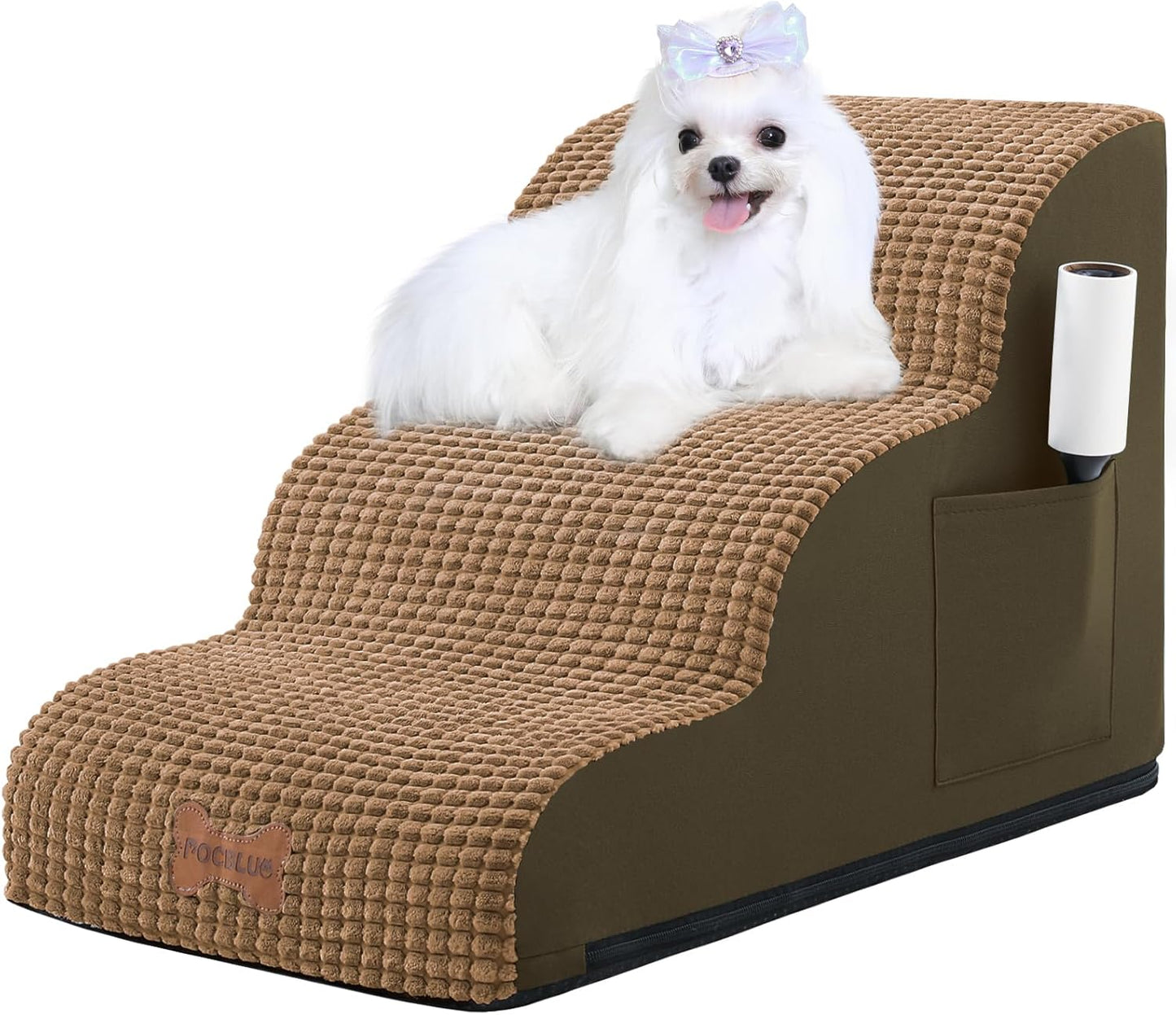Dog Stairs for Small Dogs, High Density Foam Pet Ramp