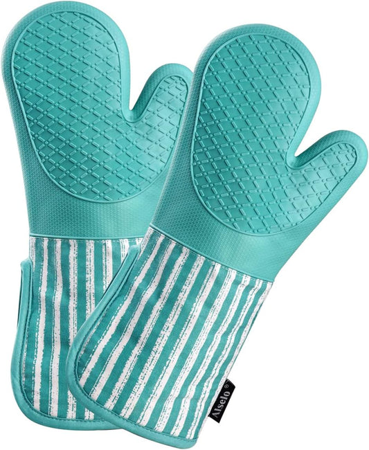 Alselo Silicone Oven Mitts: Heat Resistant 932F for Ultimate Protection
