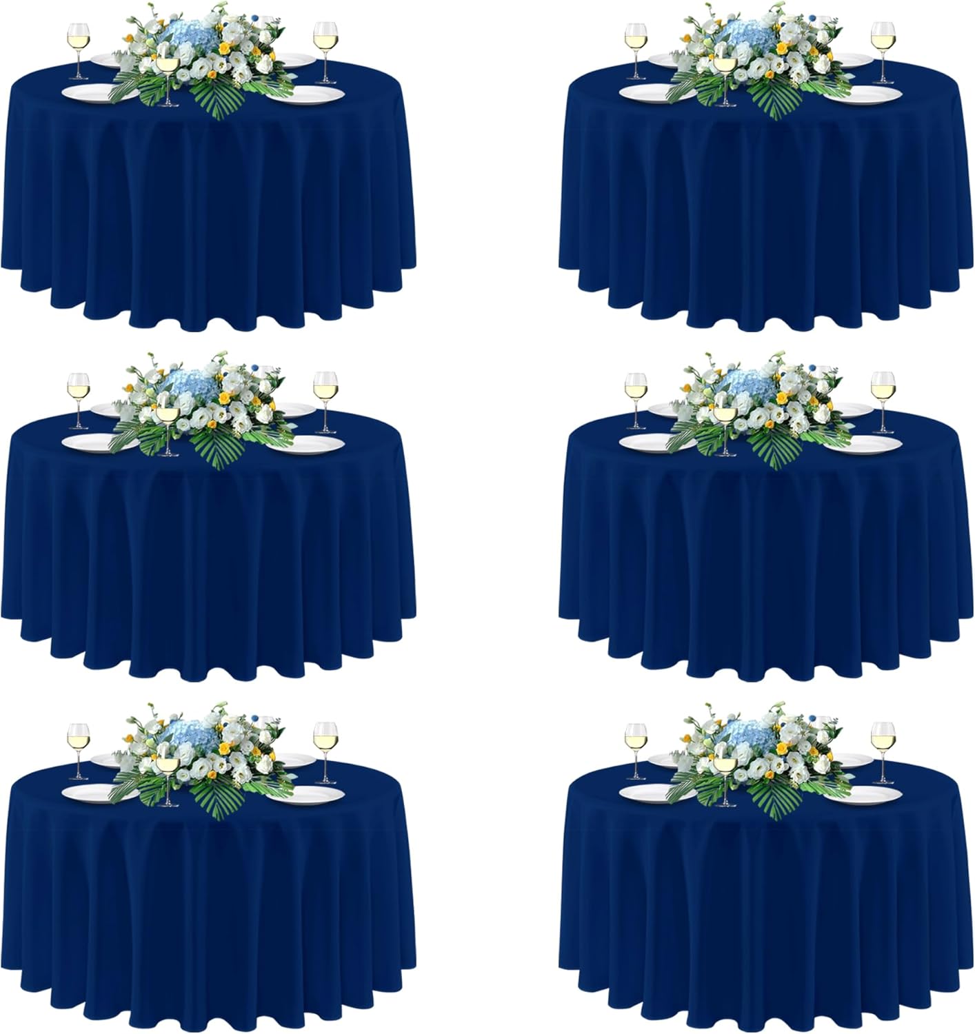 Navy Blue Round Tablecloths 108 Inch for Elegant Events
