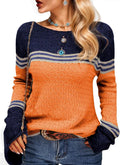 Womens Lightweight Colorblock Sweater Fall 2025 - Cozy Crew