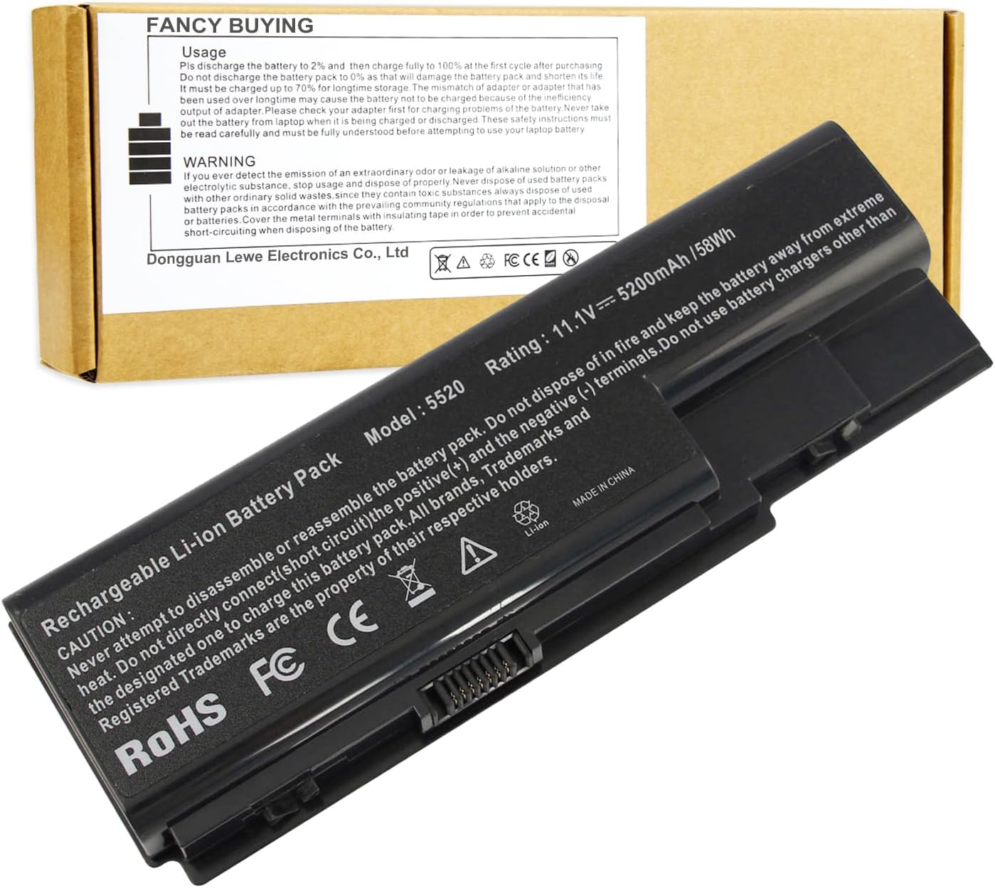 Laptop Battery for Gateway MDJ7820u Acer Aspire Series Models