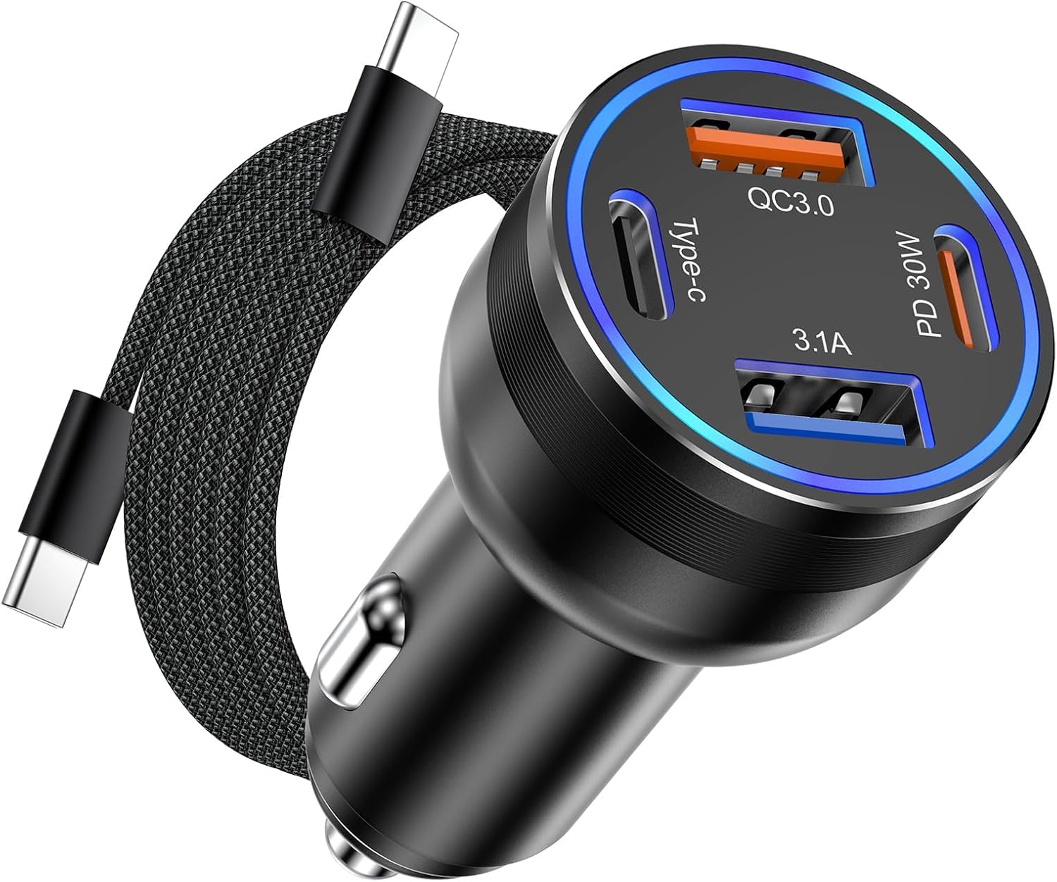 65W Fast Charging Car Charger for iPhone 15/16 Pro Max