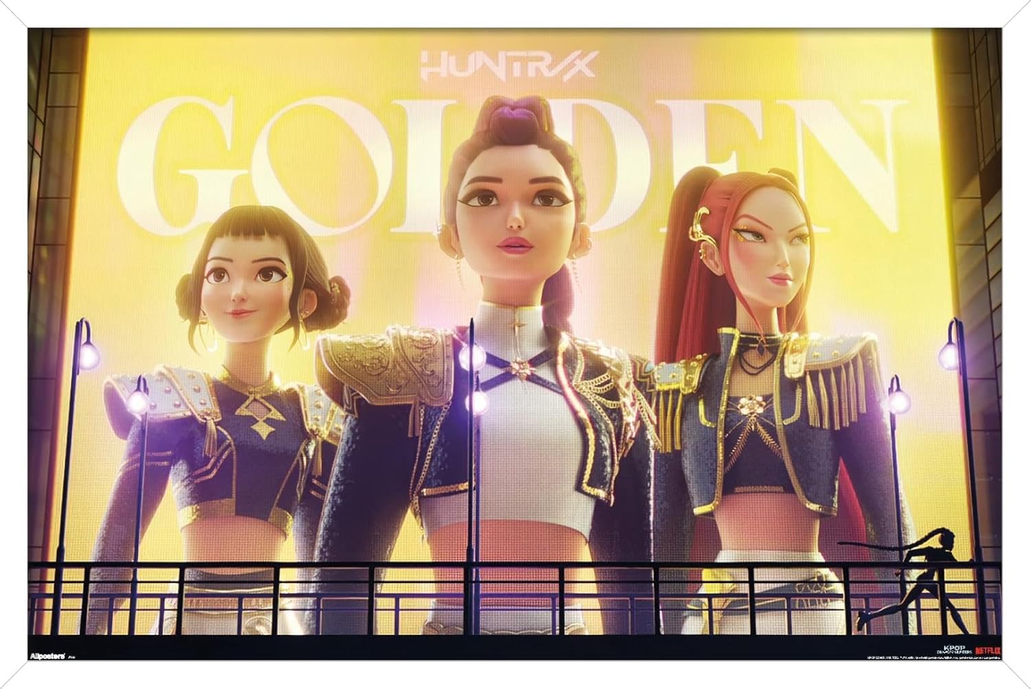 Netflix KPop Demon Hunters Poster - Huntrix Golden Wall Art