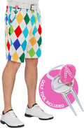 Mens Golf Shorts Plaid Crazy Golf Shorts For Men - Comfortable Fit