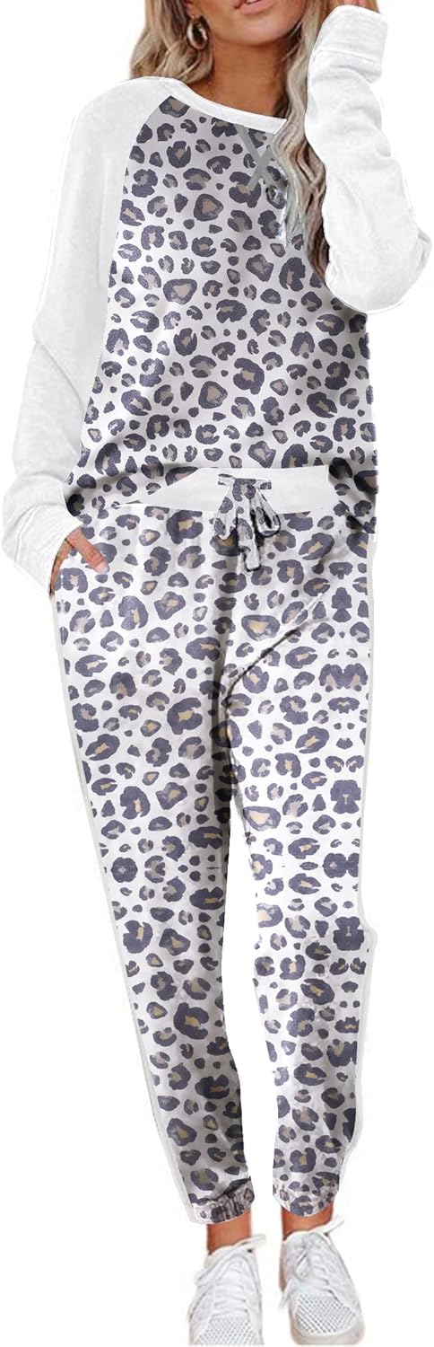 Ekouaer Women's Pajama Set Long Sleeve PJs for Comfort