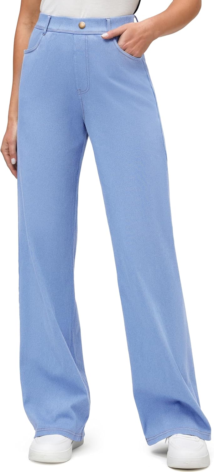 IUGA Wide Leg Jeans for Women - Stretchy High Waisted Denim