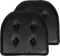 Sweet Home Collection Memory Foam Chair Cushion Pads - Tufted U-Shape