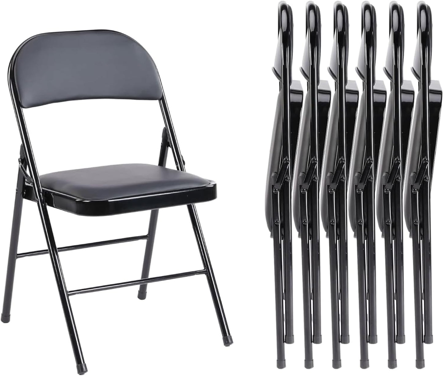 Sweetcrispy Folding Chair 6 Pack for Indoor and Outdoor Use