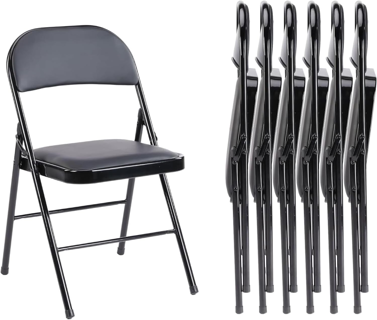 Sweetcrispy Folding Chair 6 Pack for Indoor and Outdoor Use