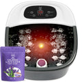 Black Foot Soaker with Heat, Bubbles & Red Light - Lavender Soak