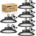 UFO LED High Bay Light 200W 6 Pack - Bright 30,000LM Dimmable