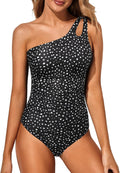 One Shoulder One Piece Swimsuit for Women - Tummy Control (Style J2W5)