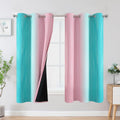 Ombre Blackout Curtains for Living Room and Bedroom - 2 Panels
