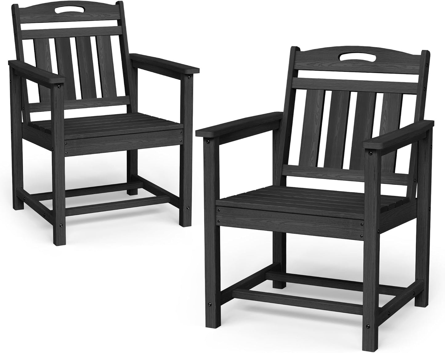 Set of 2 Weatherproof Patio Chairs for Outdoor Dining Needs