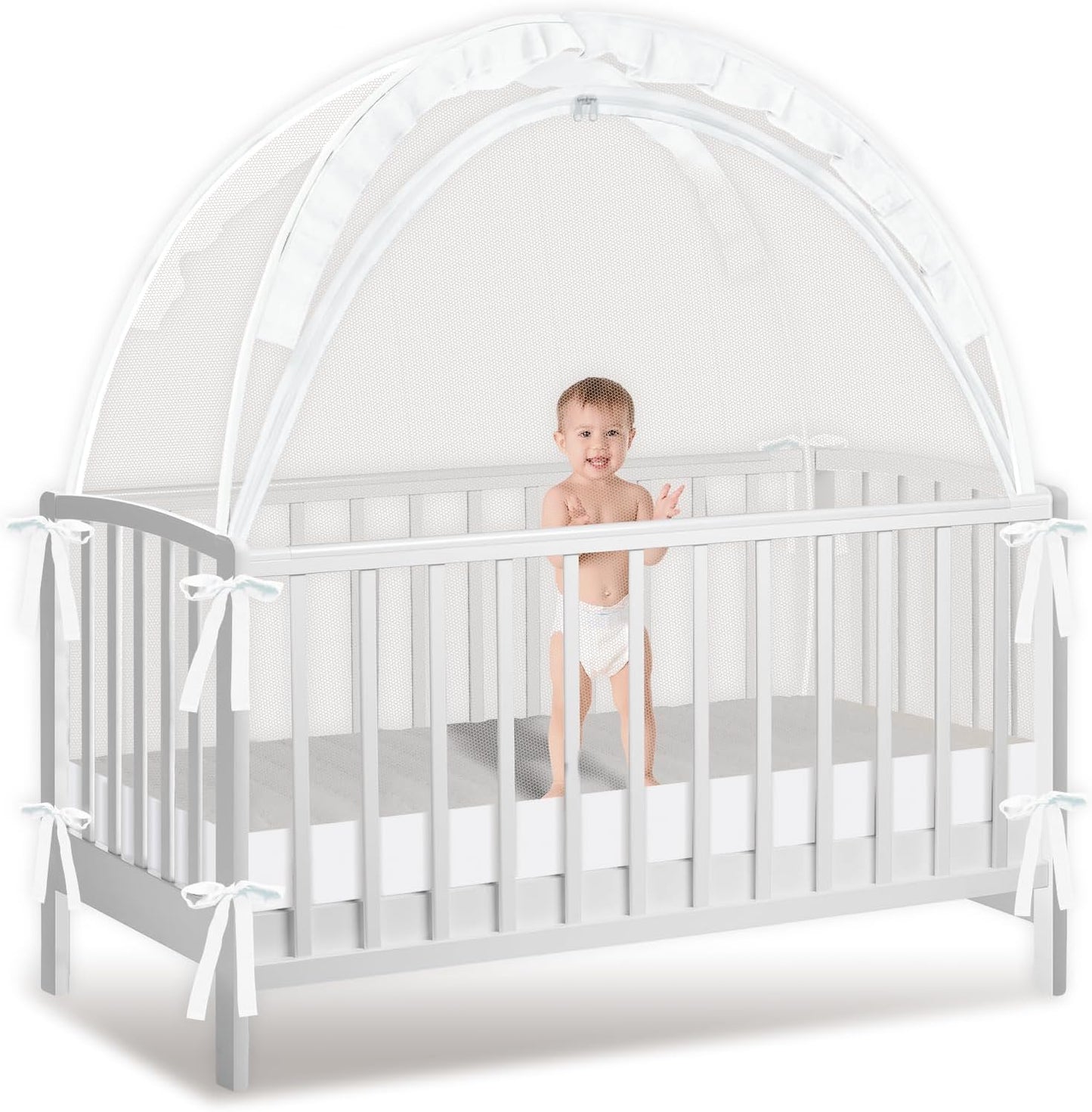 Crib Tent to Keep Baby from Climbing Out - Mesh Protection