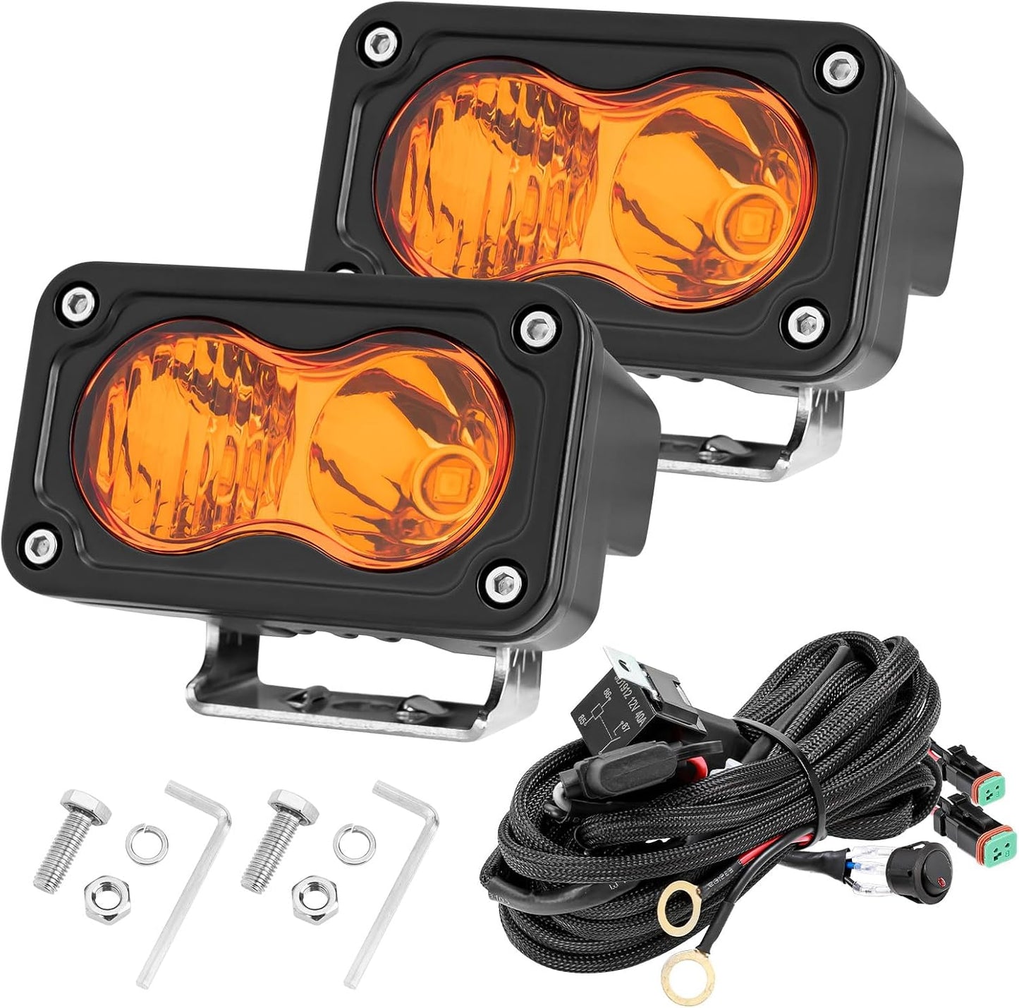 Amber 3 Inch LED Pods for Enhanced Visibility and Safety
