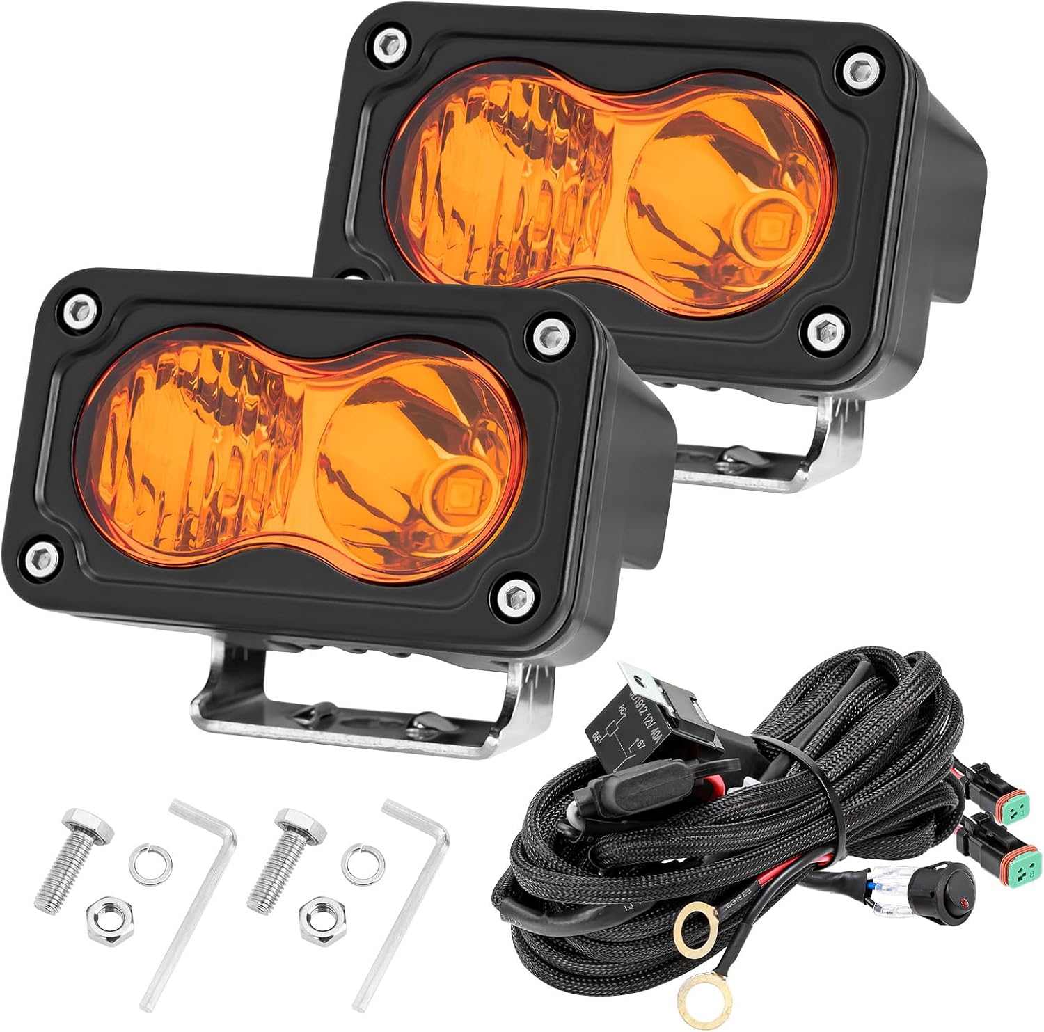 Amber 3 Inch LED Pods for Enhanced Visibility and Safety
