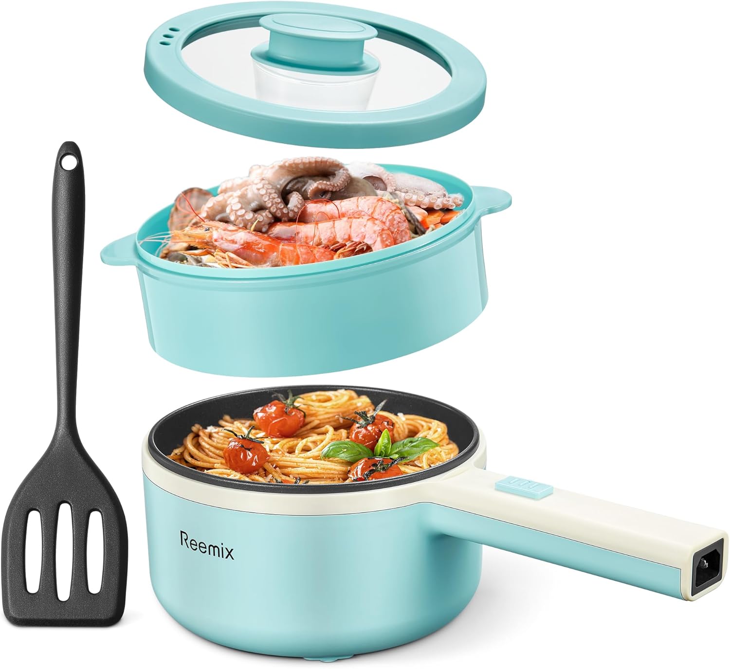 Hot Pot Electric Steamer 1.6L Ramen Cooker for Easy Meals