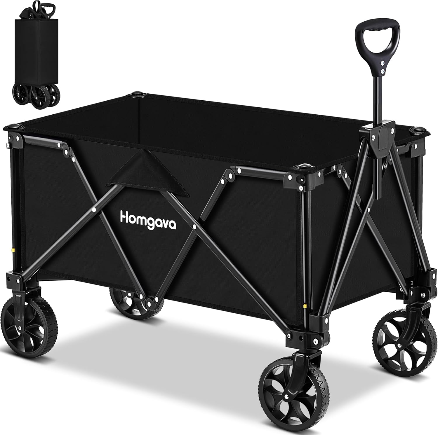 Homgava Heavy Duty Folding Wagon - Large Capacity Cart