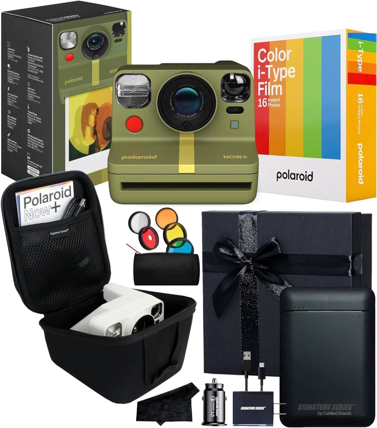 Polaroid Instant Camera: 16 Color Film + Gift Bundle