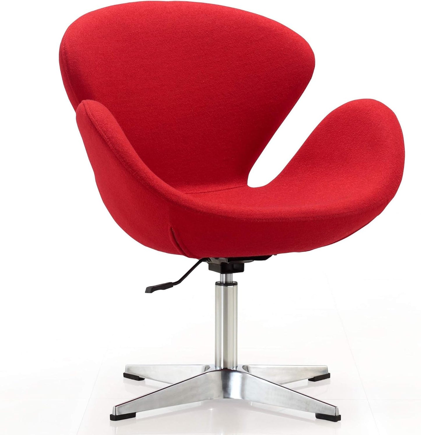Retro Red Swivel Chair: Modern Design, 360 Turn
