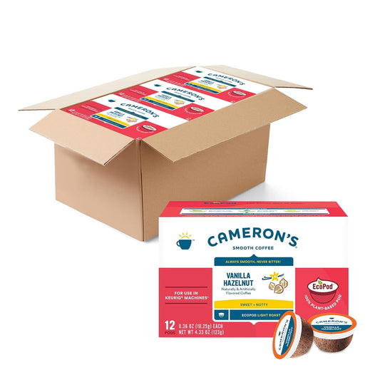 Cameron's Coffee Vanilla Hazelnut Pods, 6 Packs