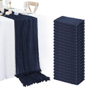 Navy Blue Cheesecloth Table Runner 120 in 10ft 20-Pack - Rustic Boho