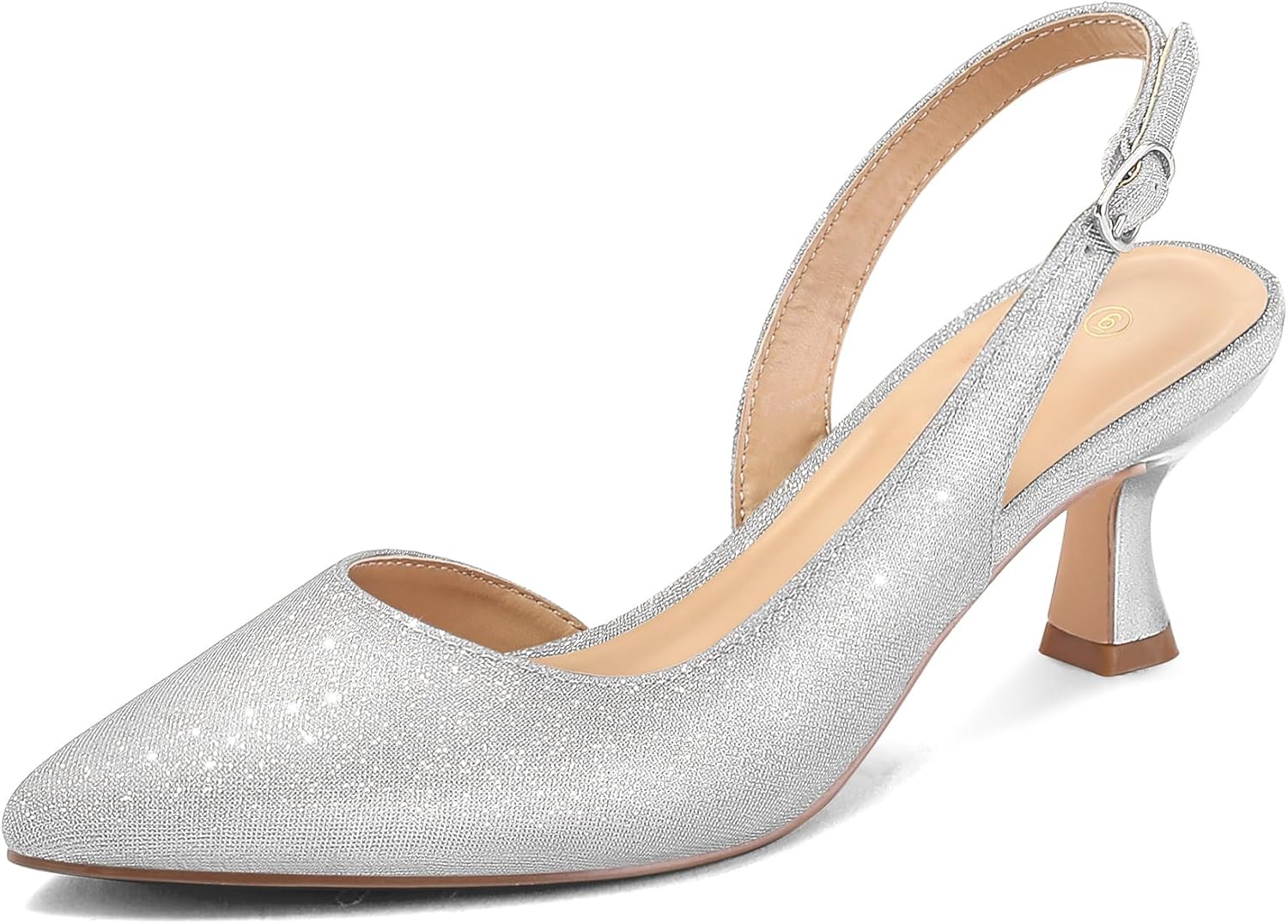 Elegant Slingback Pumps for Women with 2 Inch Kitten Heels