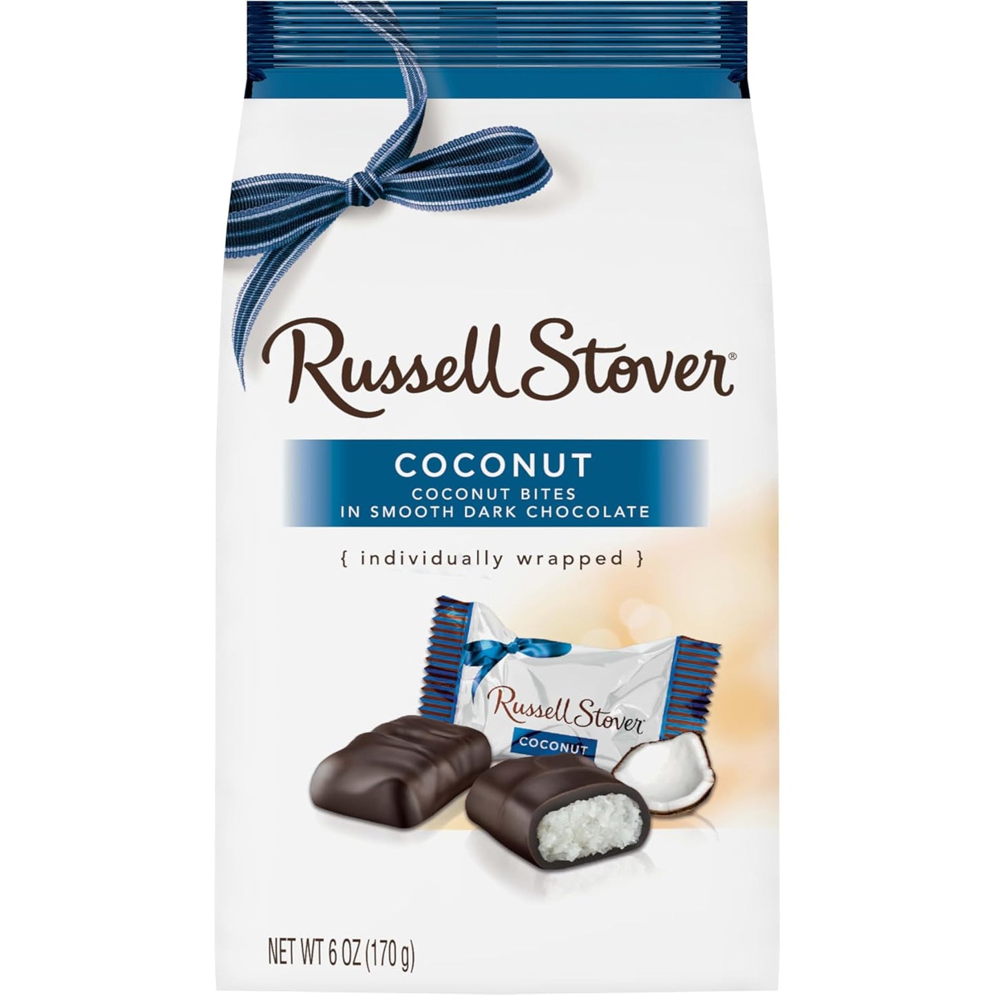 RUSSELL STOVER Dark Chocolate Coconut Candy Gift Bag Delight