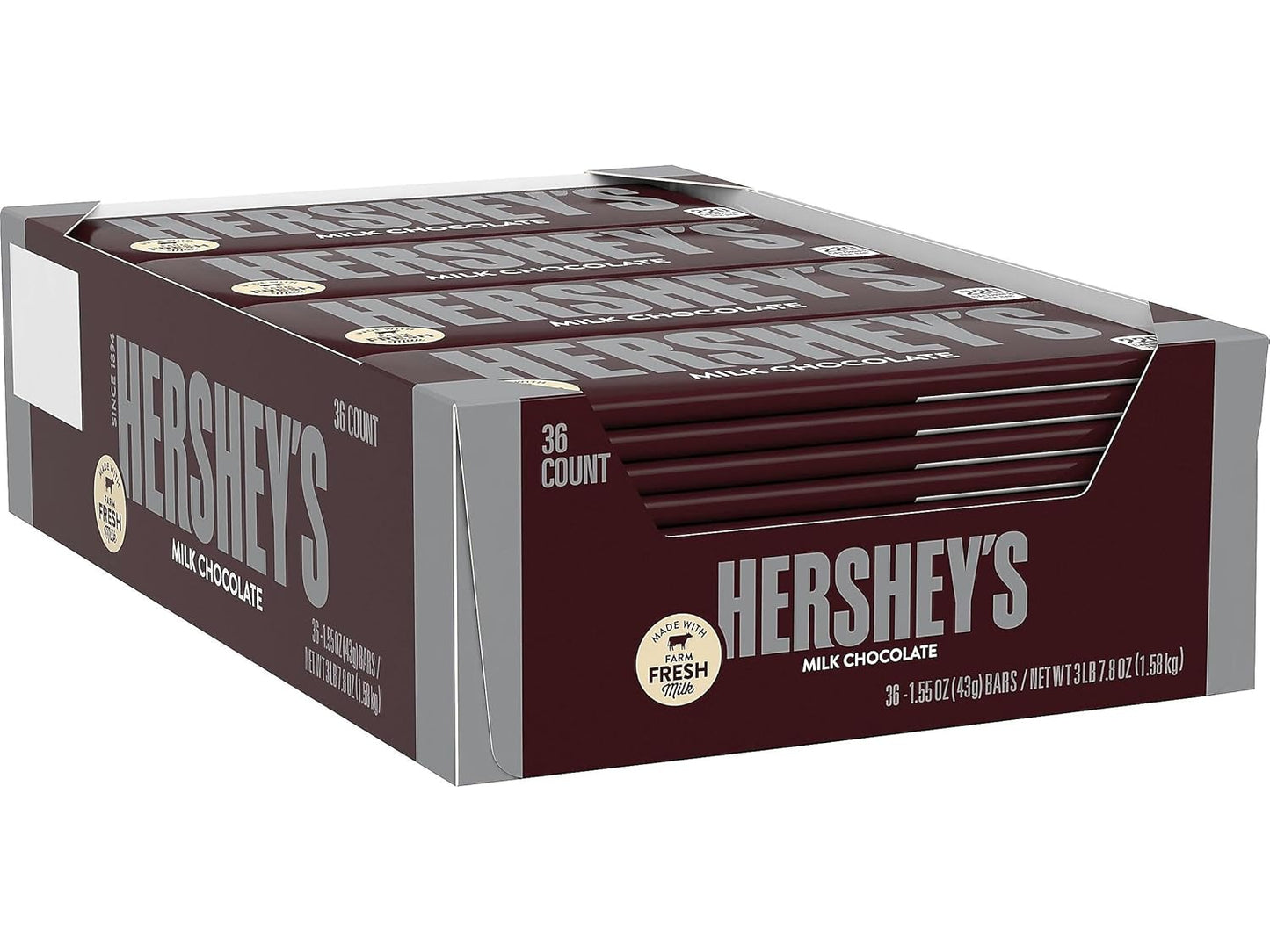 HERSHEY'S Chocolate Candy Bar Pack of 36 for Sweet Treats