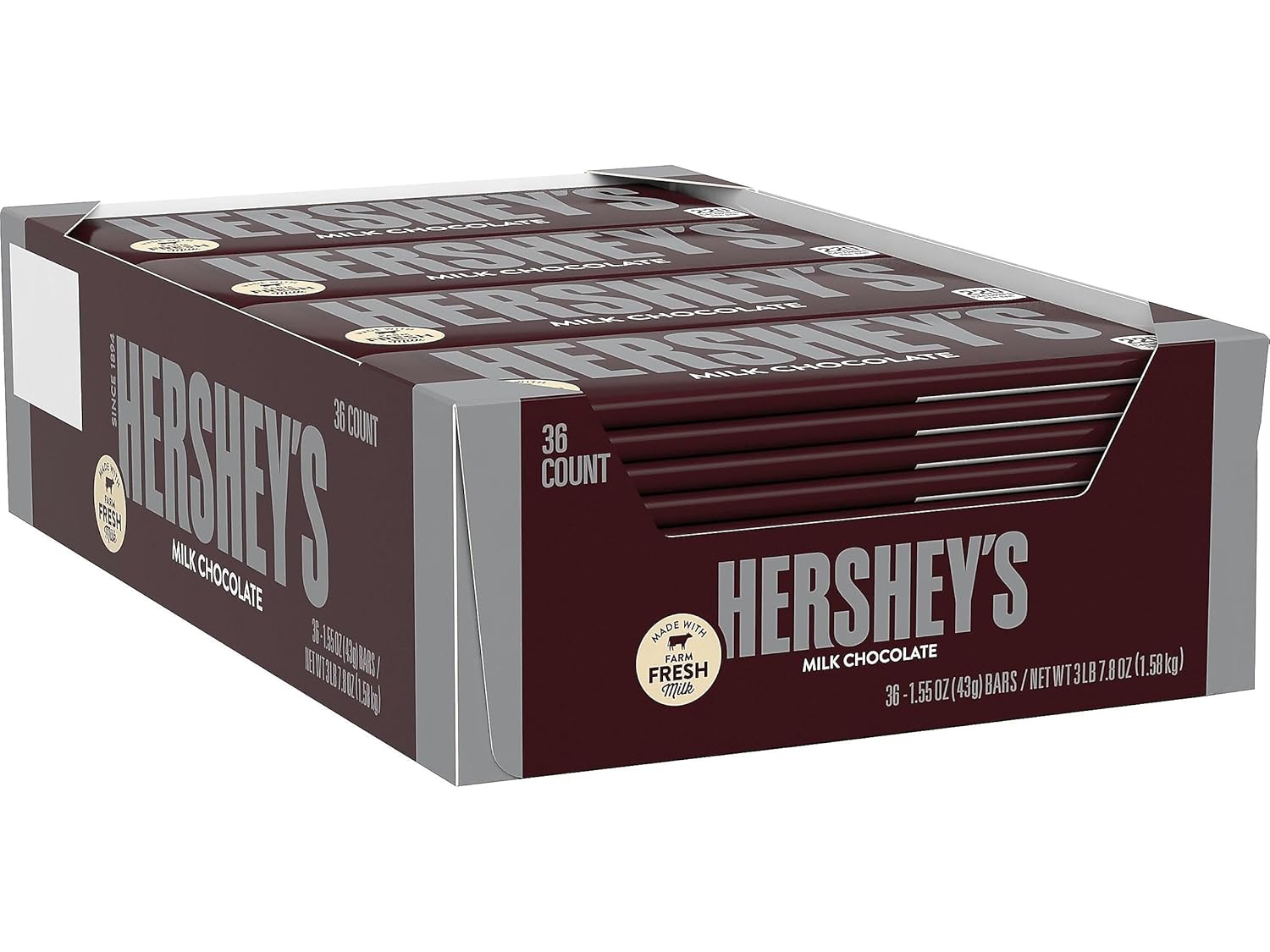 HERSHEY'S Chocolate Candy Bar Pack of 36 for Sweet Treats