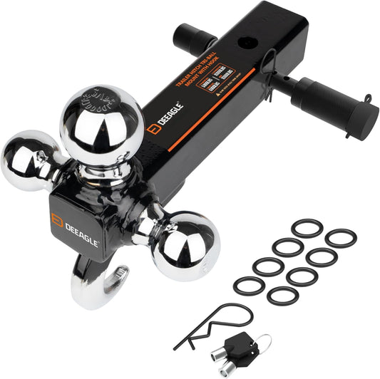 Versatile Tri Ball Hitch with 3 Sizes and Heavy Duty Design