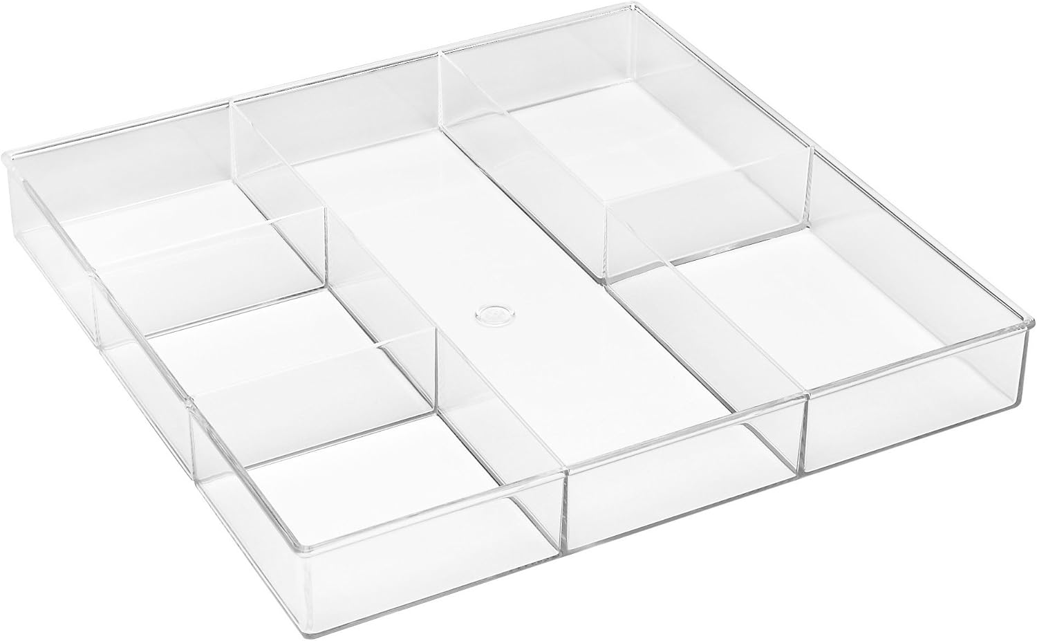 Whitmor Clear Drawer Organizer: 6 Sections for Total Organization