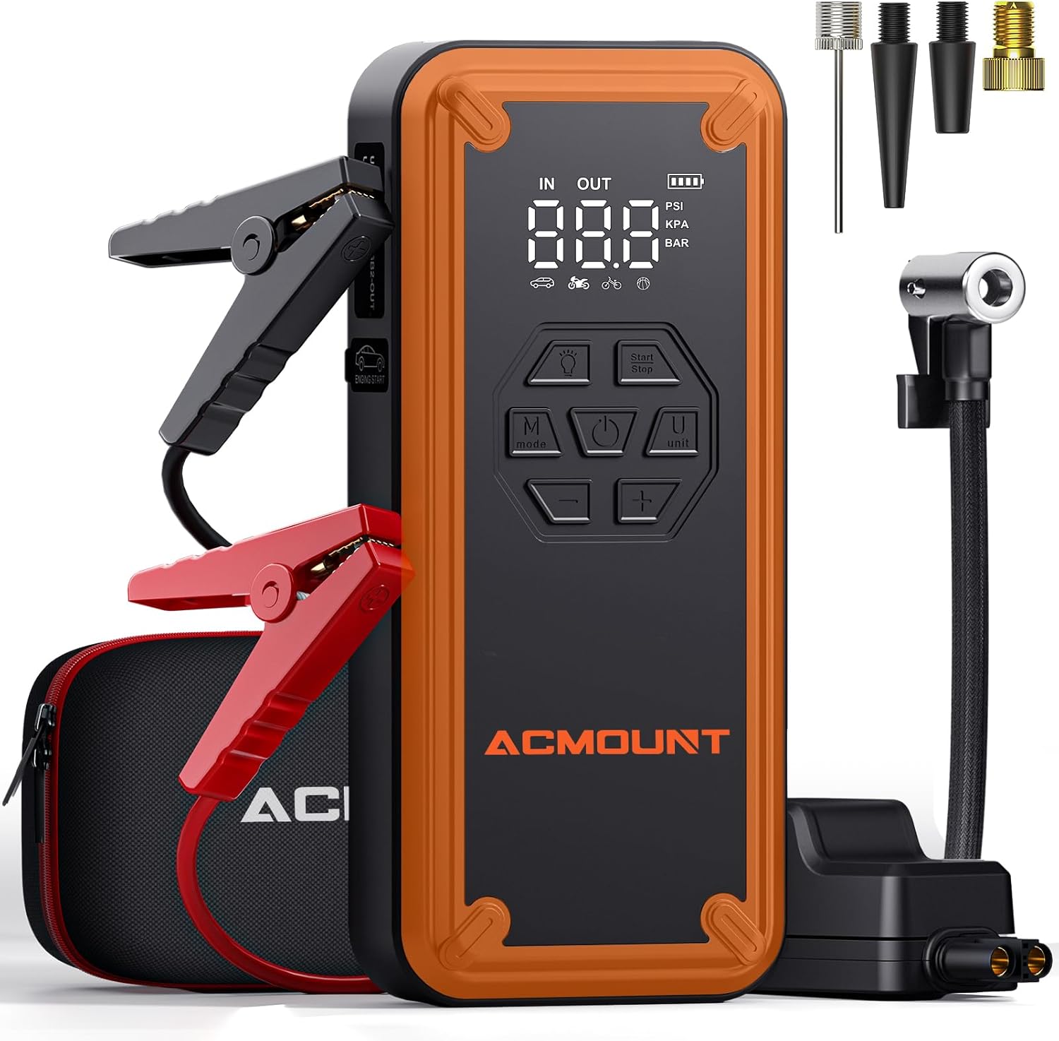 Acmount 5000A Jump Starter with Air Compressor for Vehicles