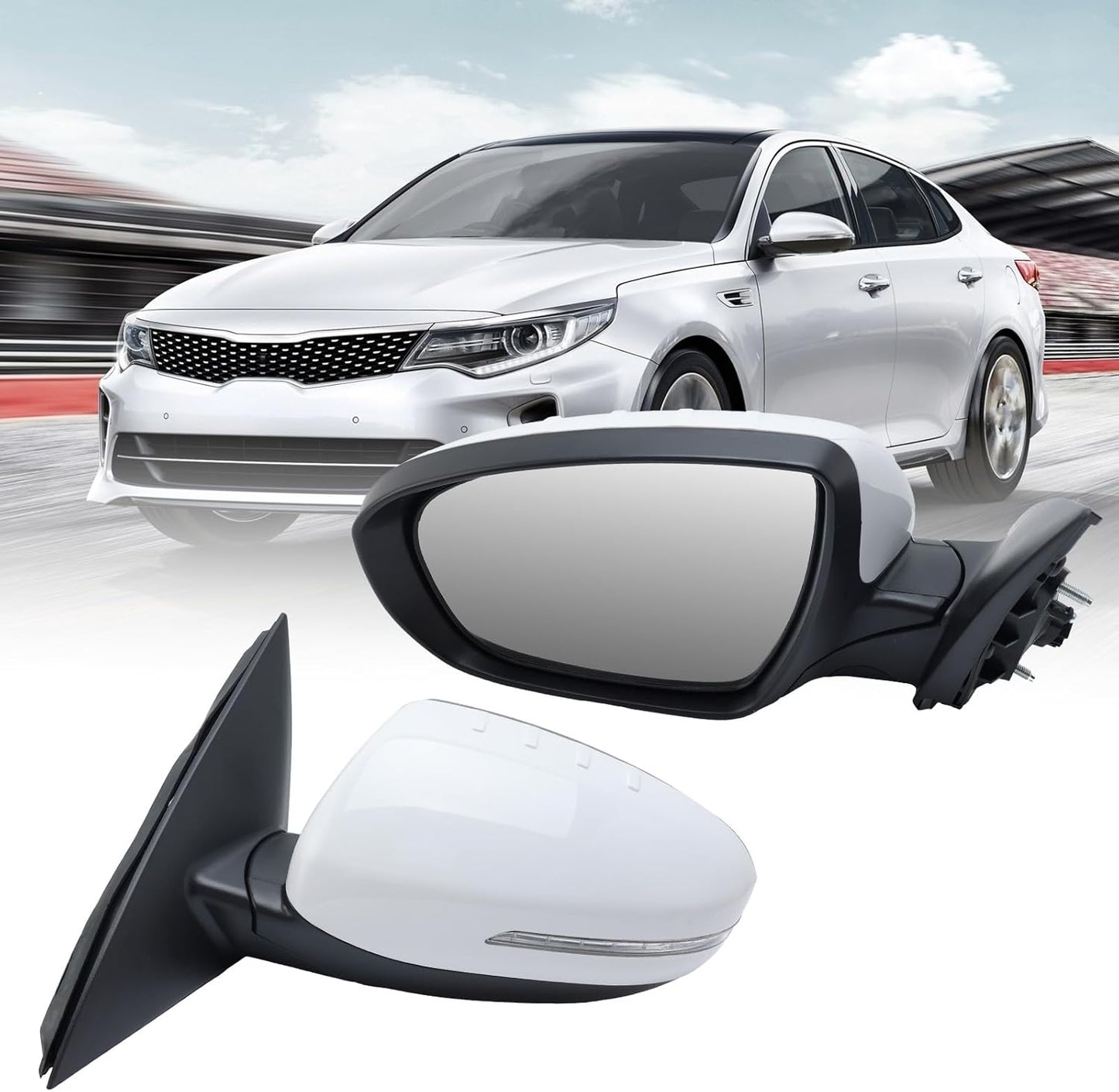 Left Driver Mirror for 2014 2015 Kia Optima with Heated Features