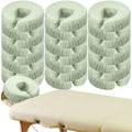 Face Cradle Covers 24 Pack for Massage Table - Reusable Sage