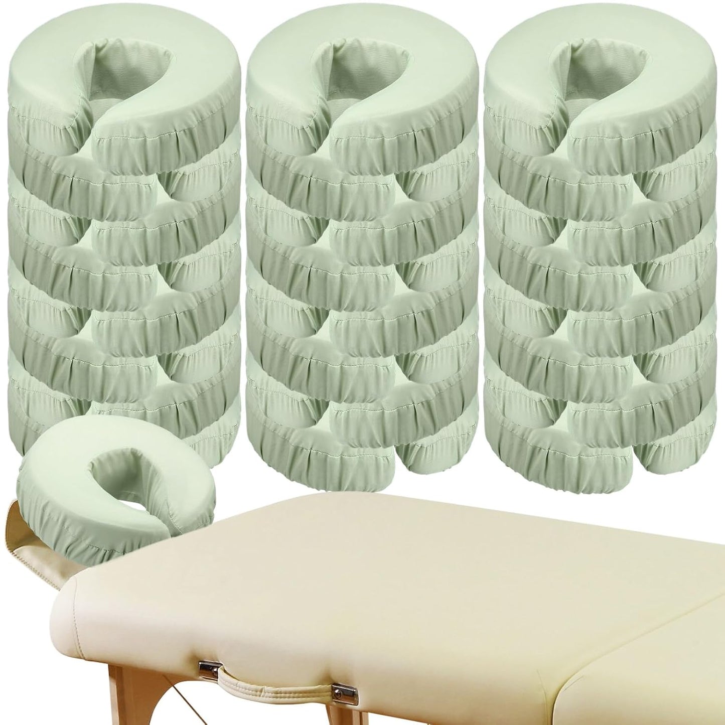 24 Pcs Face Cradle Covers for Massage Table - Microfiber Soft