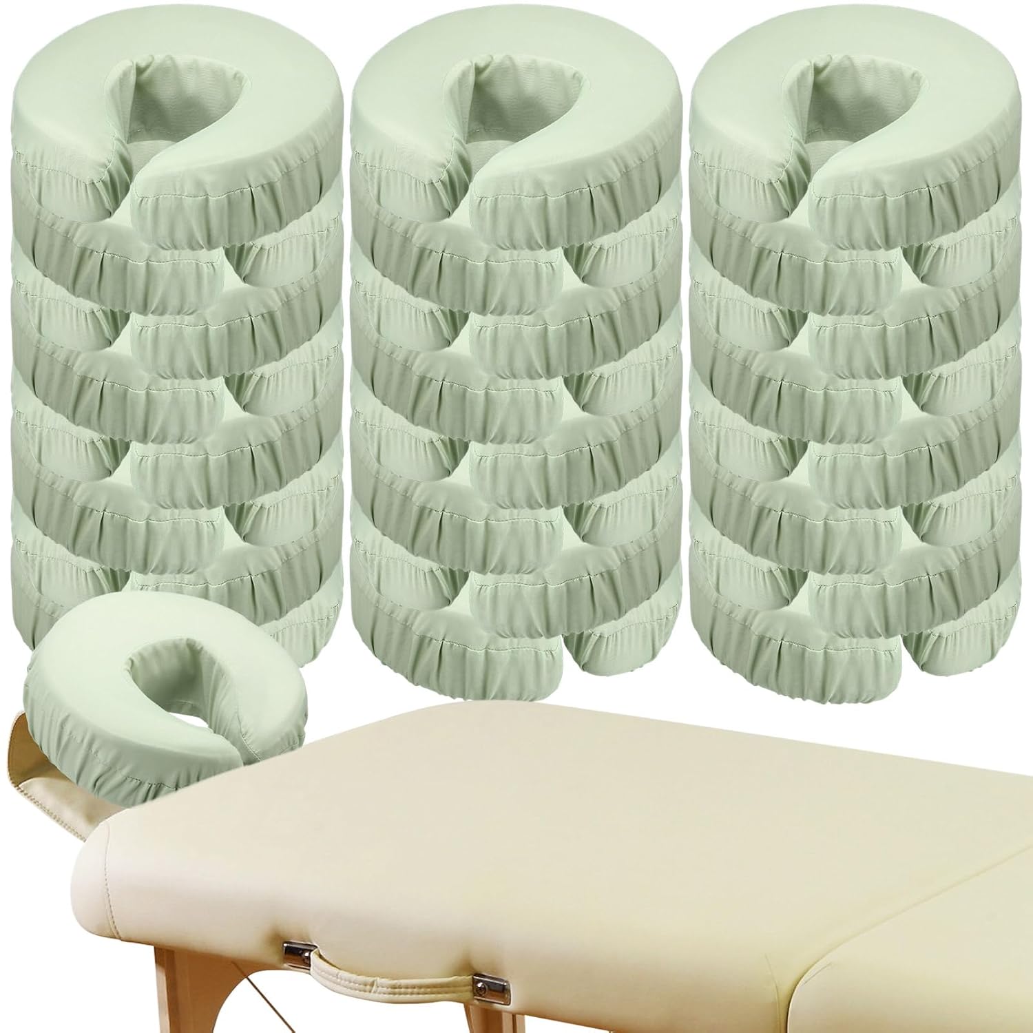 24 Pcs Face Cradle Covers for Massage Table - Microfiber Soft