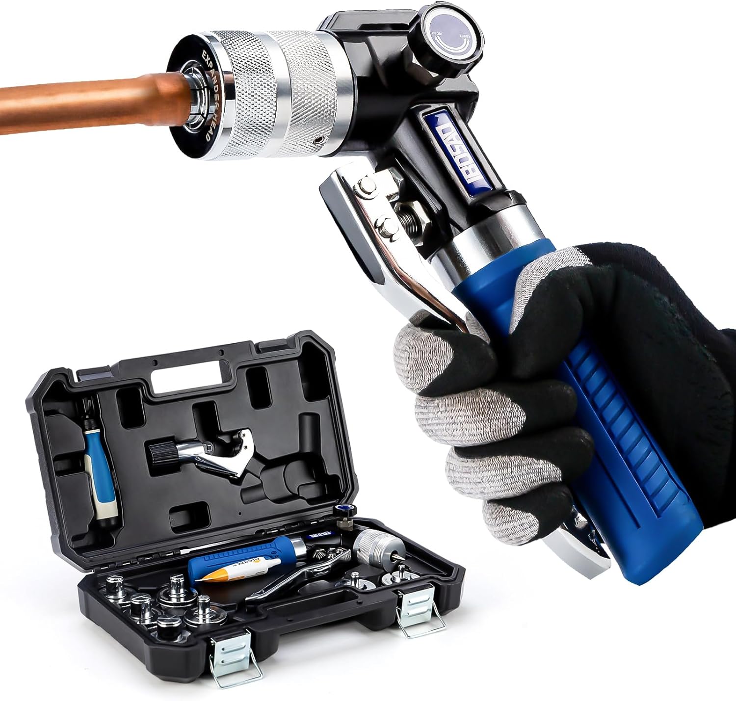 IBOSAD HVAC Hydraulic SWAGING Tool Kit for Copper Tubing