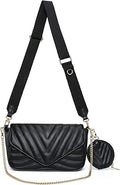 Stylish Small Quilted Crossbody Bag for Women with Coin Purse