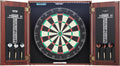 Dart Board Cabinet Set - Official Size Steel Tip Bundle