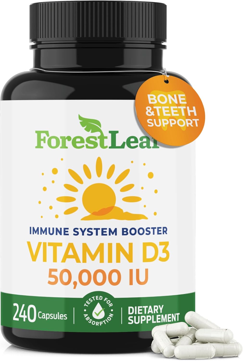 Vitamin D3 50000 IU Supplement for Bone and Immune Health