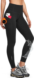 Fleece Lined Waterproof Leggings for Women - Warm, Pocketed