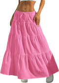 Verdusa Women's Boho Flared Ruffle Long Maxi Skirt - Casual Chic