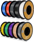 Kingroon PLA 3D Printer Filament, 10 Rolls 1.75mm - Reliable Tough PLA
