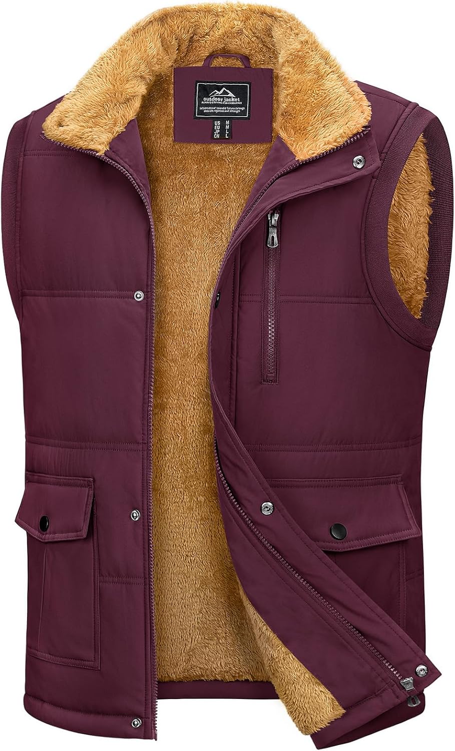 MAGCOMSEN Mens Winter Vests - Warm Fleece Lined Puffer Vest